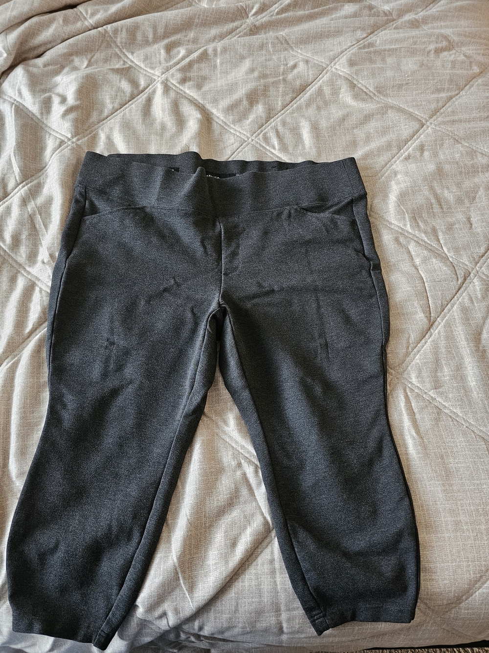 Womens Charcoal Ponte Leggings